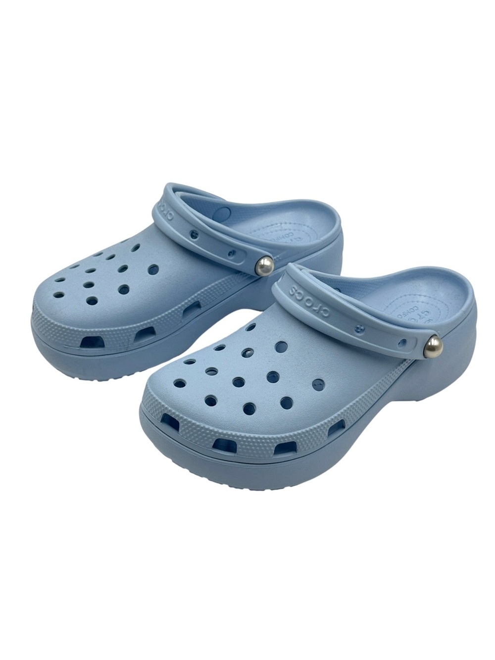 NWT Crocs Classic Platform Pearl Clogs Women’s Size 9 - Picture 2 of 16